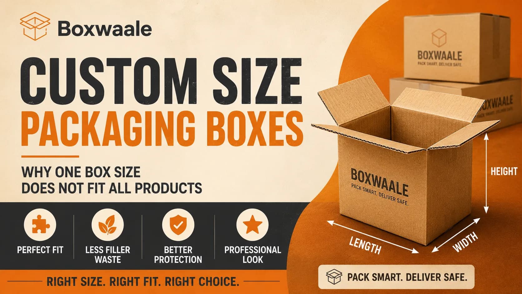 Custom Size Packaging Boxes: Why One Box Size Does Not Fit All Products by Boxwaale