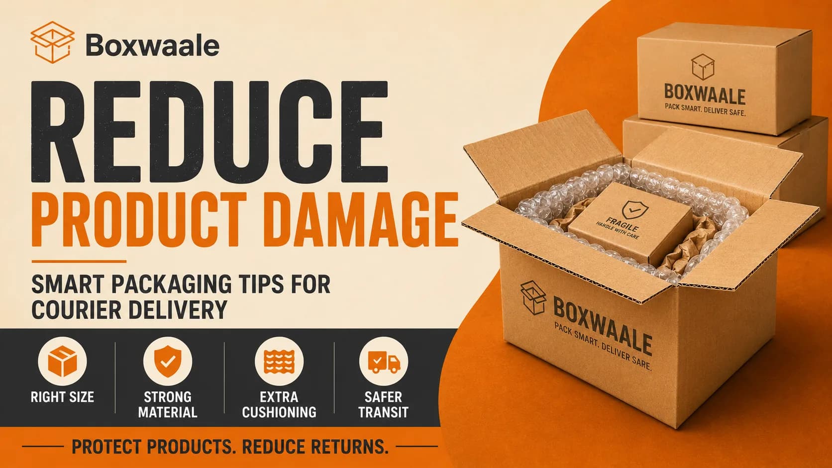How to reduce product damage during courier delivery by Boxwaale
