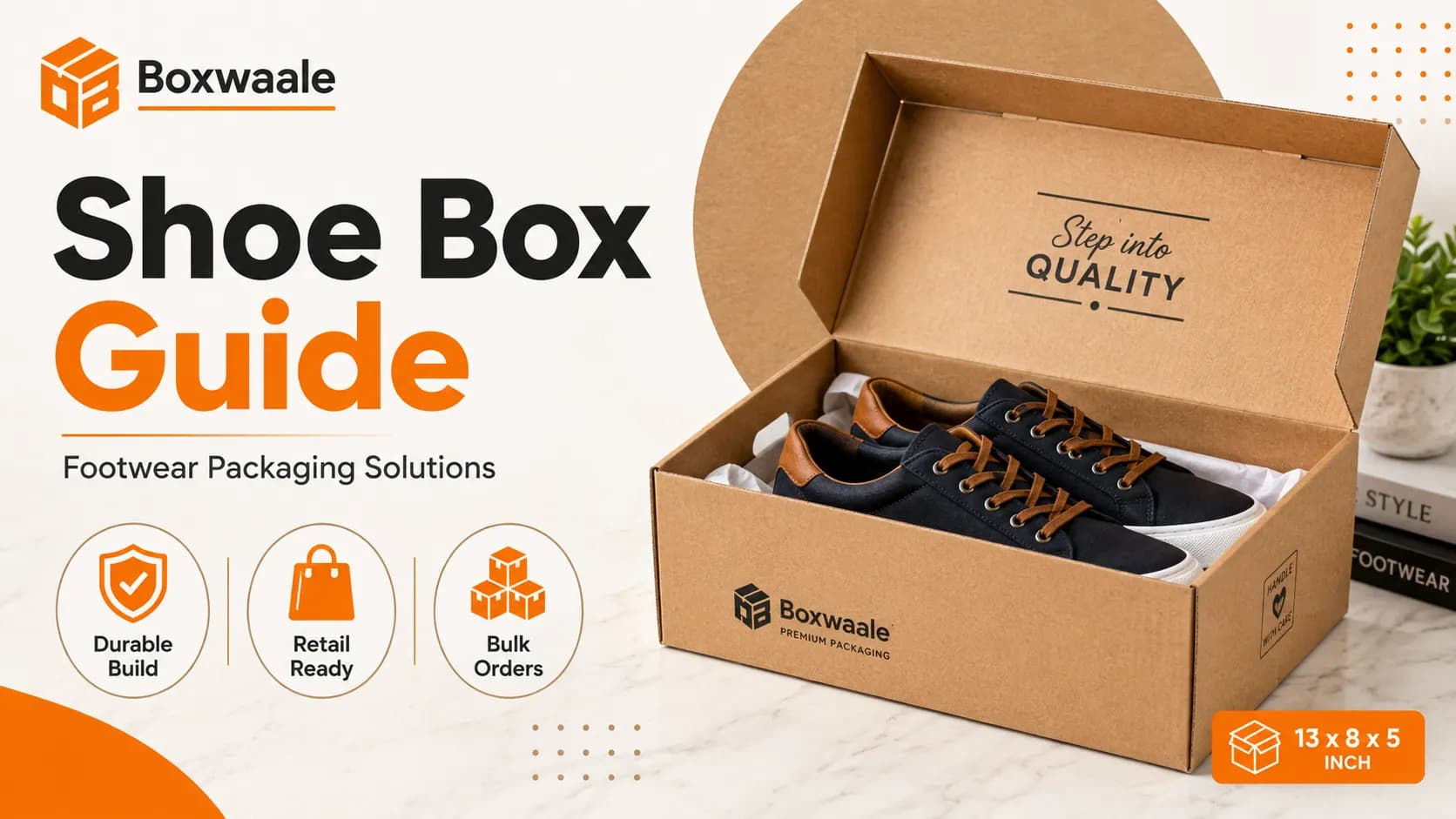 13x8x5 Inch Brown Corrugated Shoe Box 13x8x5 Inch Brown Corrugated Shoe Box by Boxwaale