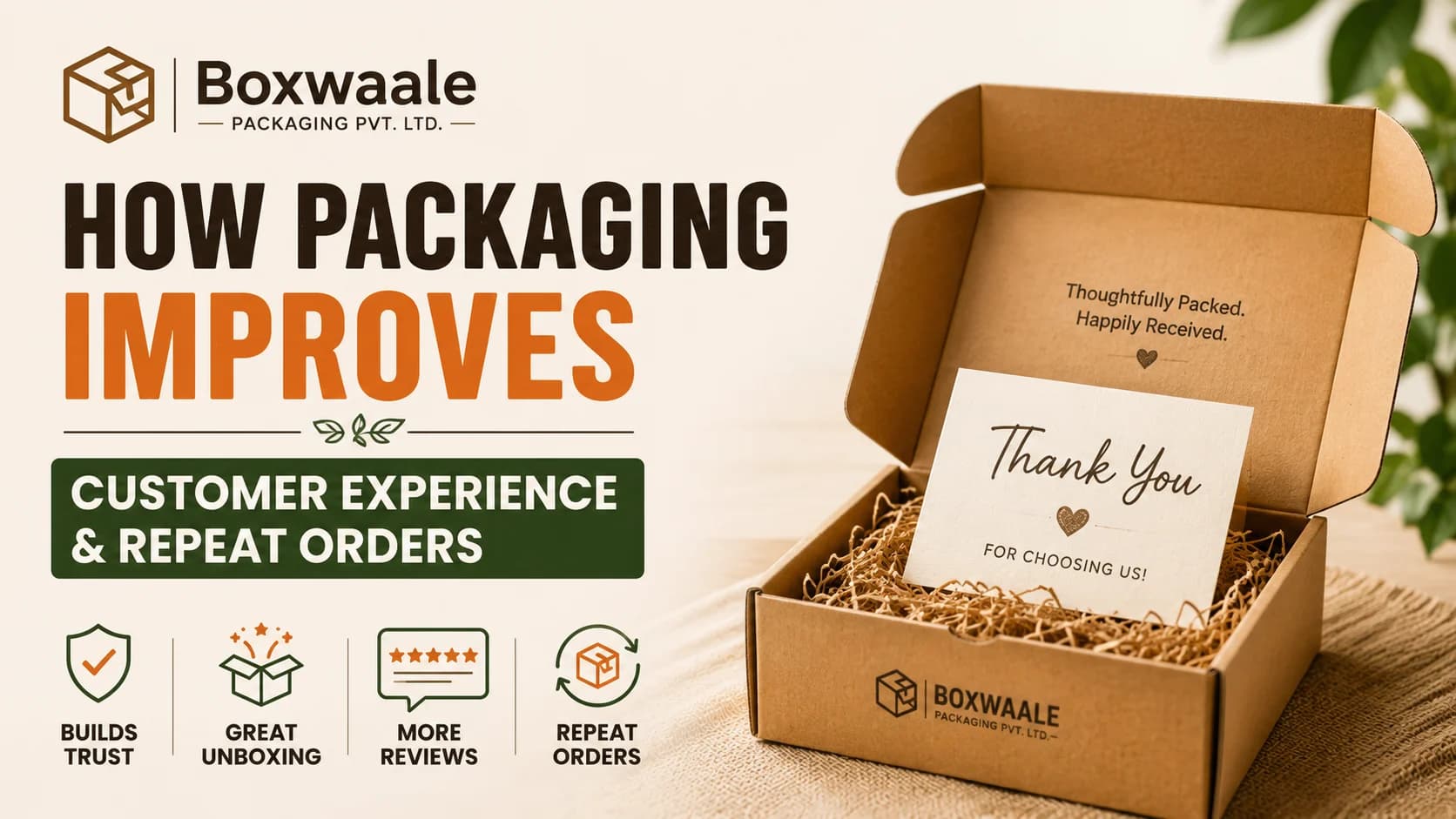 How Packaging Improves Customer Experience and Repeat Orders How Packaging Improves Customer Experience and Repeat Orders by Boxwaale