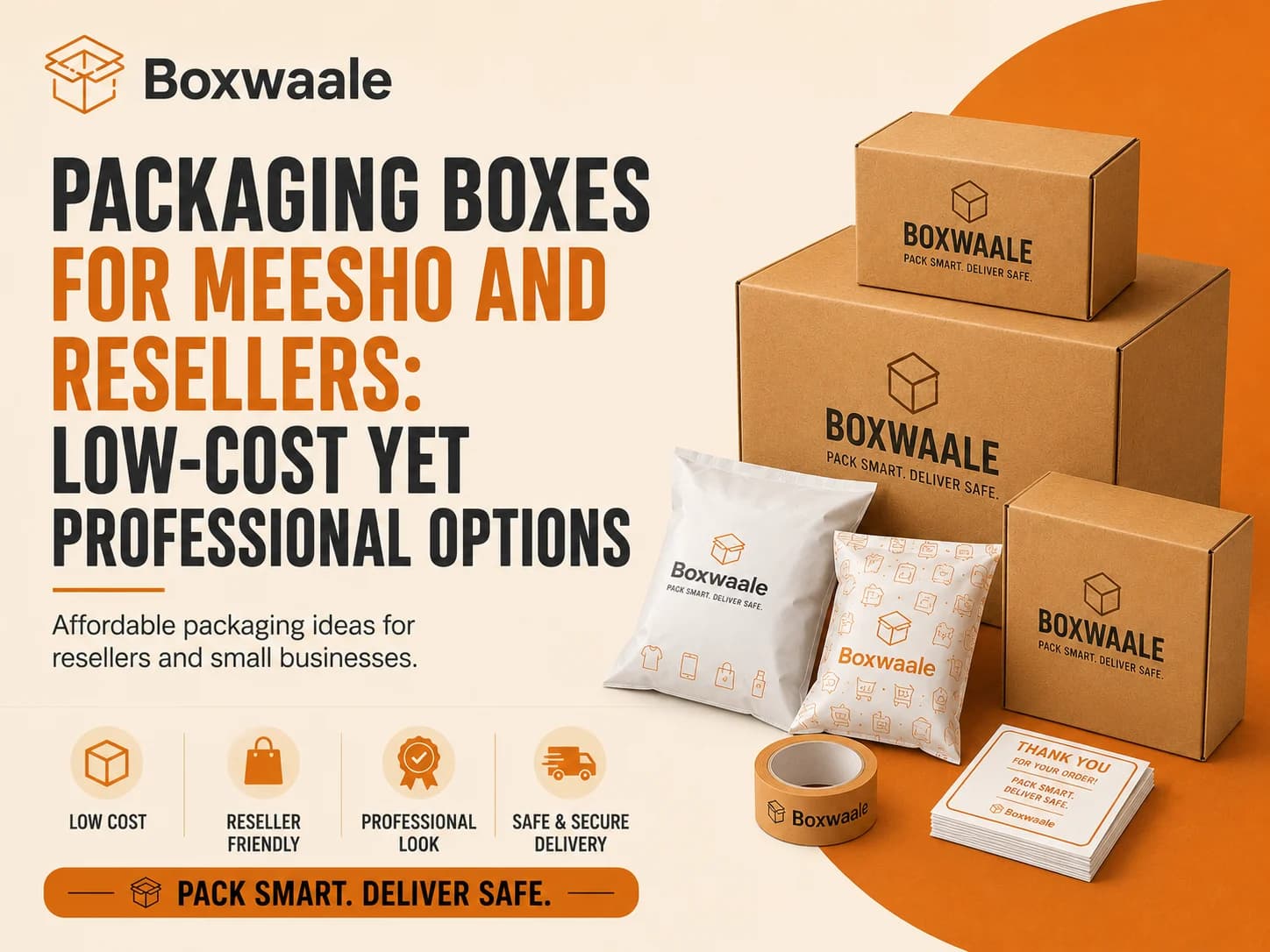 Packaging Boxes for Meesho and Resellers: Low-Cost Yet Professional Options Packaging Boxes for Meesho and Resellers: Low-Cost Yet Professional Options by Boxwaale