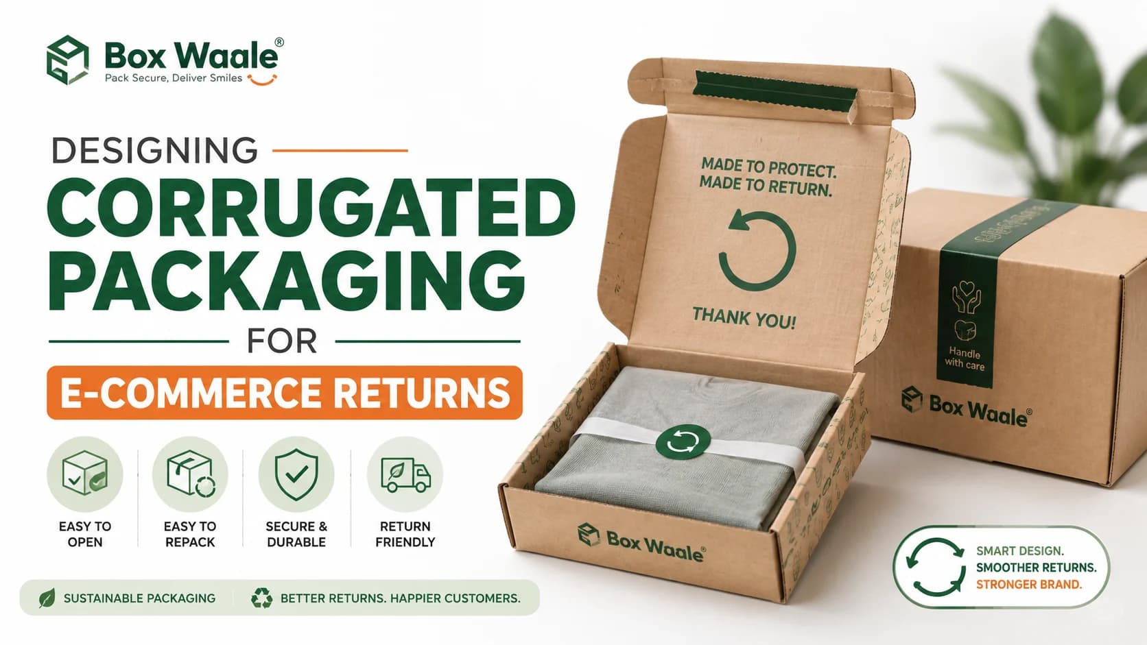 Designing Corrugated Packaging for E-commerce Returns Designing Corrugated Packaging for E-commerce Returns by Boxwaale