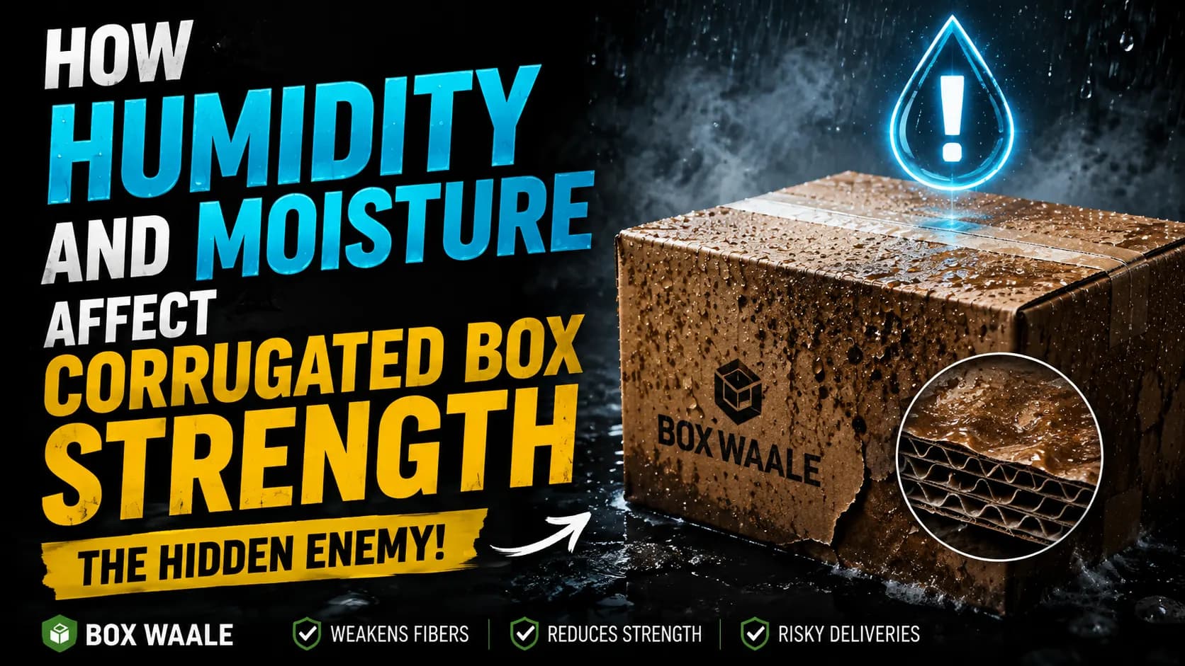 How Humidity and Moisture Affect Corrugated Box Strength How Humidity and Moisture Affect Corrugated Box Strength by Boxwaale