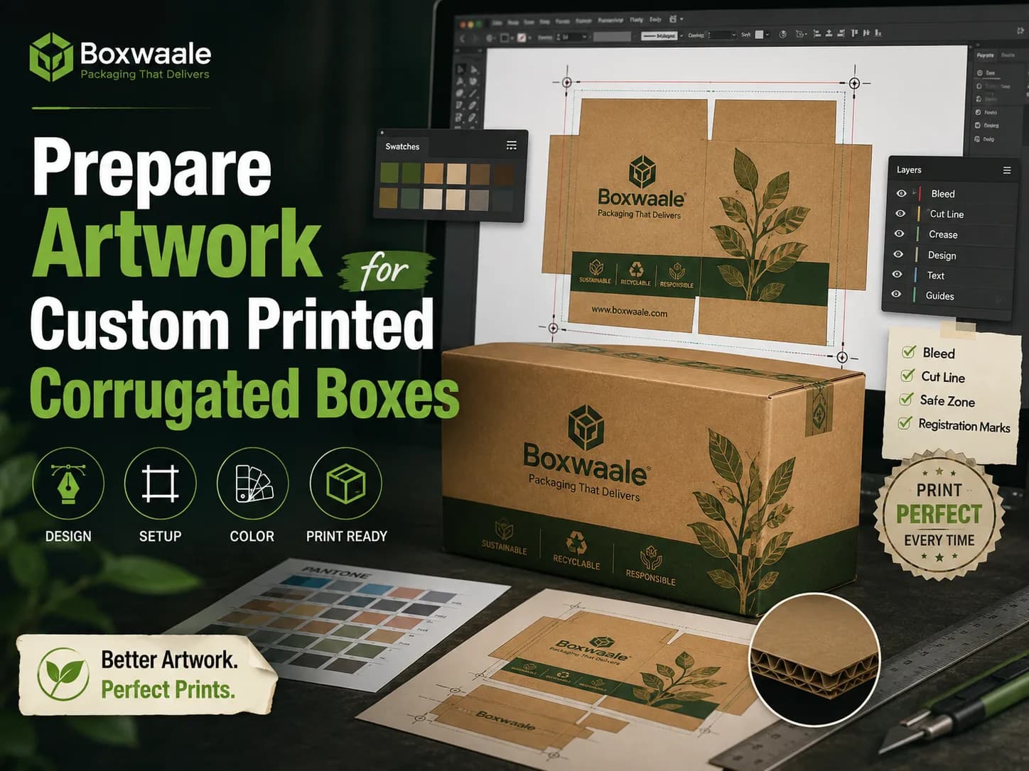 How to Prepare Artwork for Custom Printed Corrugated Boxes How to Prepare Artwork for Custom Printed Corrugated Boxes by Boxwaale
