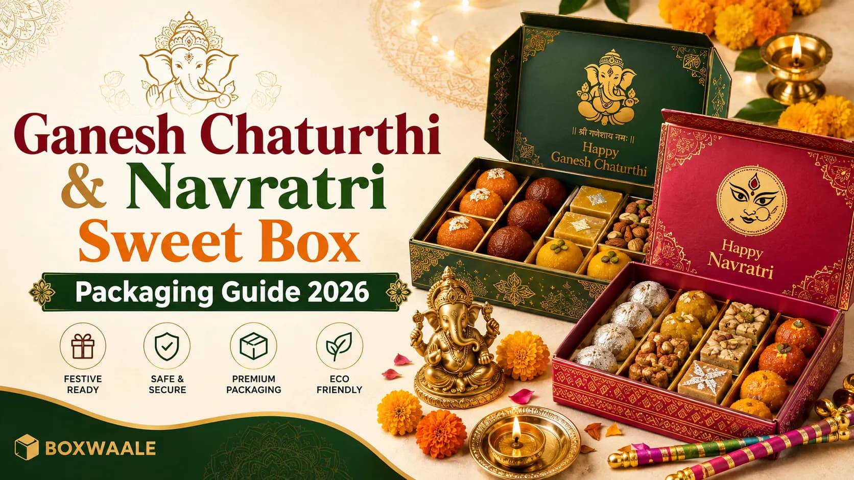 Ganesh Chaturthi & Navratri Sweet Box Packaging Guide 2026 Ganesh Chaturthi & Navratri Sweet Box Packaging Guide 2026 by Boxwaale