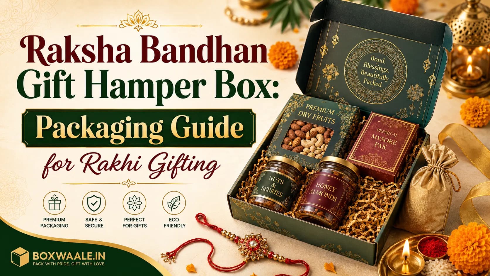 Raksha Bandhan Gift Hamper Box: Packaging Guide for Rakhi Gifting Raksha Bandhan Gift Hamper Box: Packaging Guide for Rakhi Gifting by Boxwaale